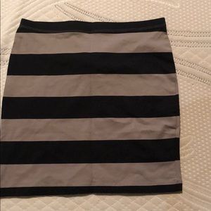 Black and grey striped skirt